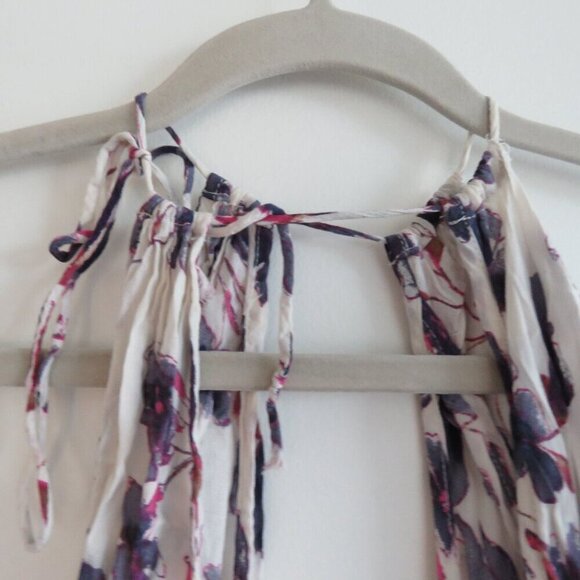 INTIMATELY FREE PEOPLE Flow Feathers Floral Ruffle Dress Boho Fairy Beach Size M - Picture 7 of 13